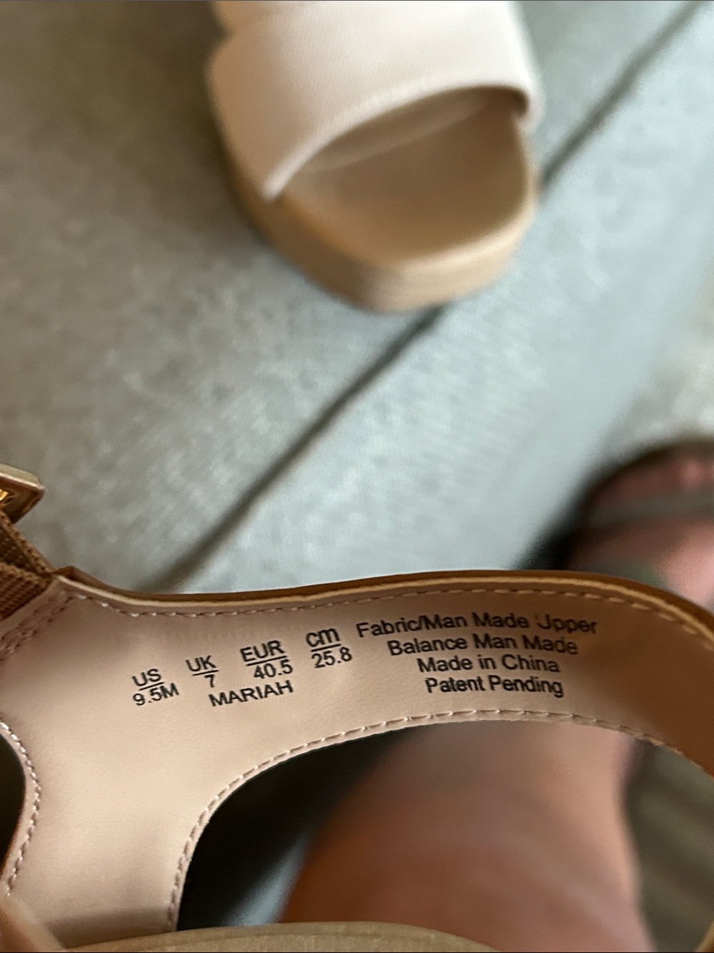Dr.Scholl's platform  Open-Toe Block Heel Sandals in Beige and Tan - Picture 6 of 7